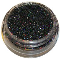 Блестки(glitter) в банке 1 гр. черный голограмма