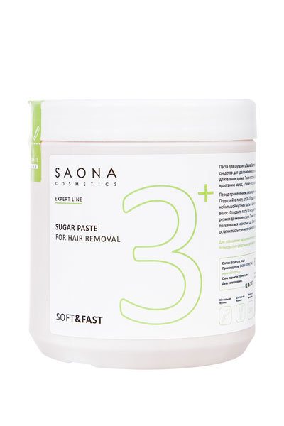 Сахарная паста Saona Cosmetics 3+ МЯГКАЯ (SOFT&FAST) 1000 гр