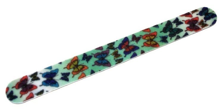Пилка Mirage цветная, тонкая с корундовым напылением Бабочки на голубом