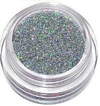 Блестки(glitter) в банке 10 гр. серебро голограмма (пыль)
