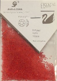 Бульонки полупрозрачные в пакете (слезки) красные с хрустальной крошкой