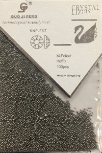 Бульонки полупрозрачные в пакете (слезки) черные с хрустальной крошкой