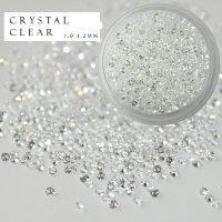 Стразы конусные(хрустальная крошка) прозрачная Crystal 1мм