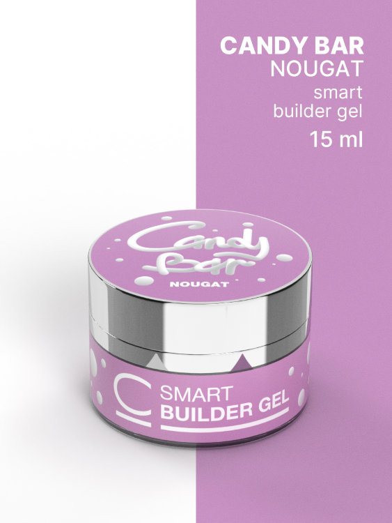 Cosmogel Builder CANDY BAR SMART Nougat, Холодный бледно-розовый 15 мл  