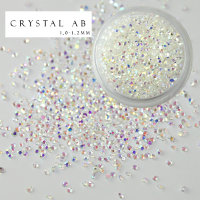 Стразы конусные(хрустальная крошка) голографическая Crystal АВ 1мм