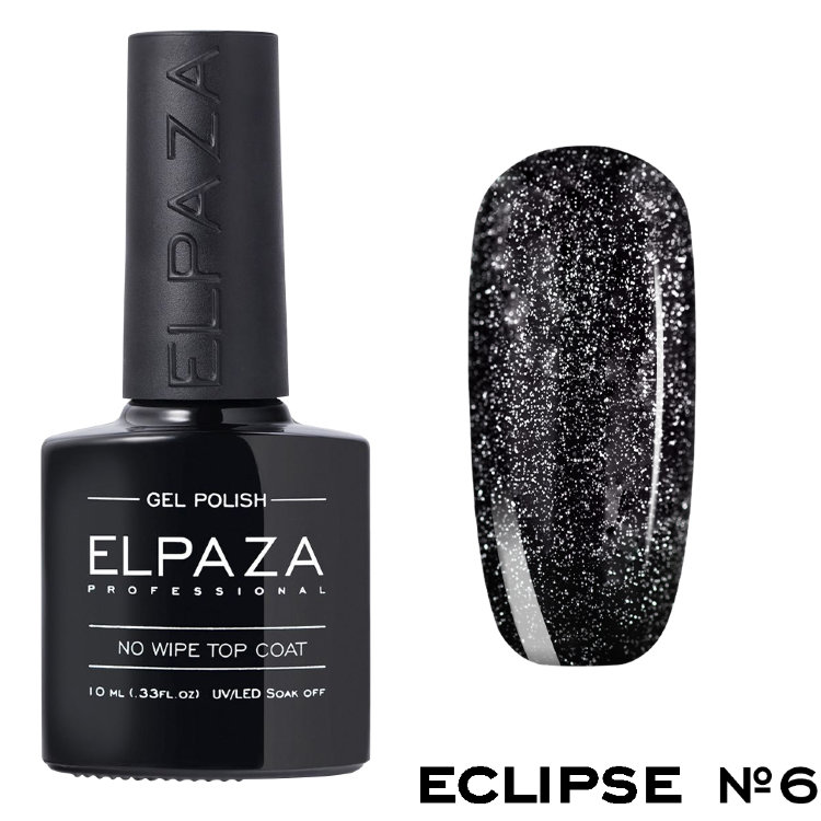 ELPAZA Eclipse No Wipe Top,топ без липкого слоя с эффектом №6, 10 мл.