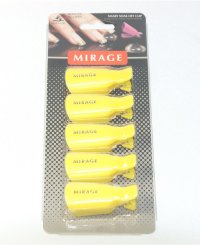 Прищепки (зажимы) для снятия искуственных покрытий (руки) набор 5 шт Nail klip желтый